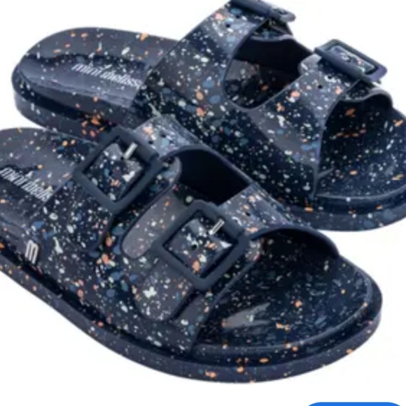 MINI MELISSA WIDE SANDAL + CAPETOS BB - BLUE/RED - Picture 1 of 5